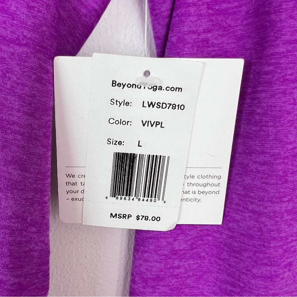 Beyond Yoga Featherweight Inner Circle Pullover Purple Size Large - Picture 10 of 12